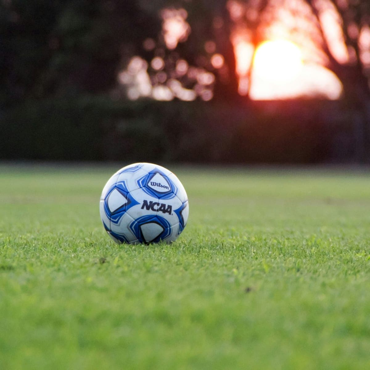 College Soccer Passion Close-up of a soccer ball on a college soccer field