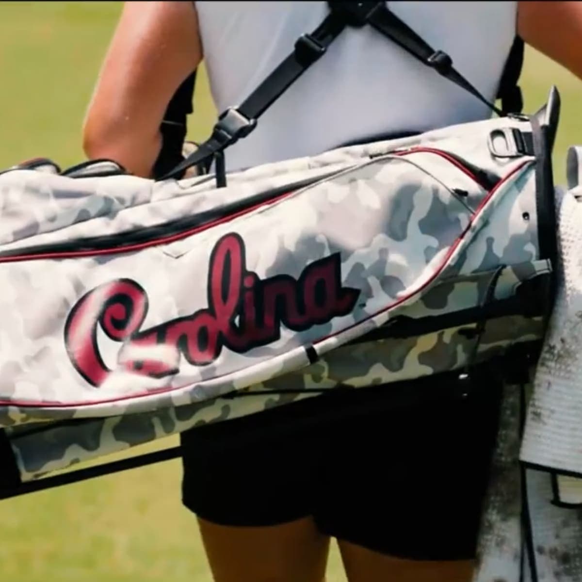 College Golf Hype College golfer celebrating after a great shot on the course