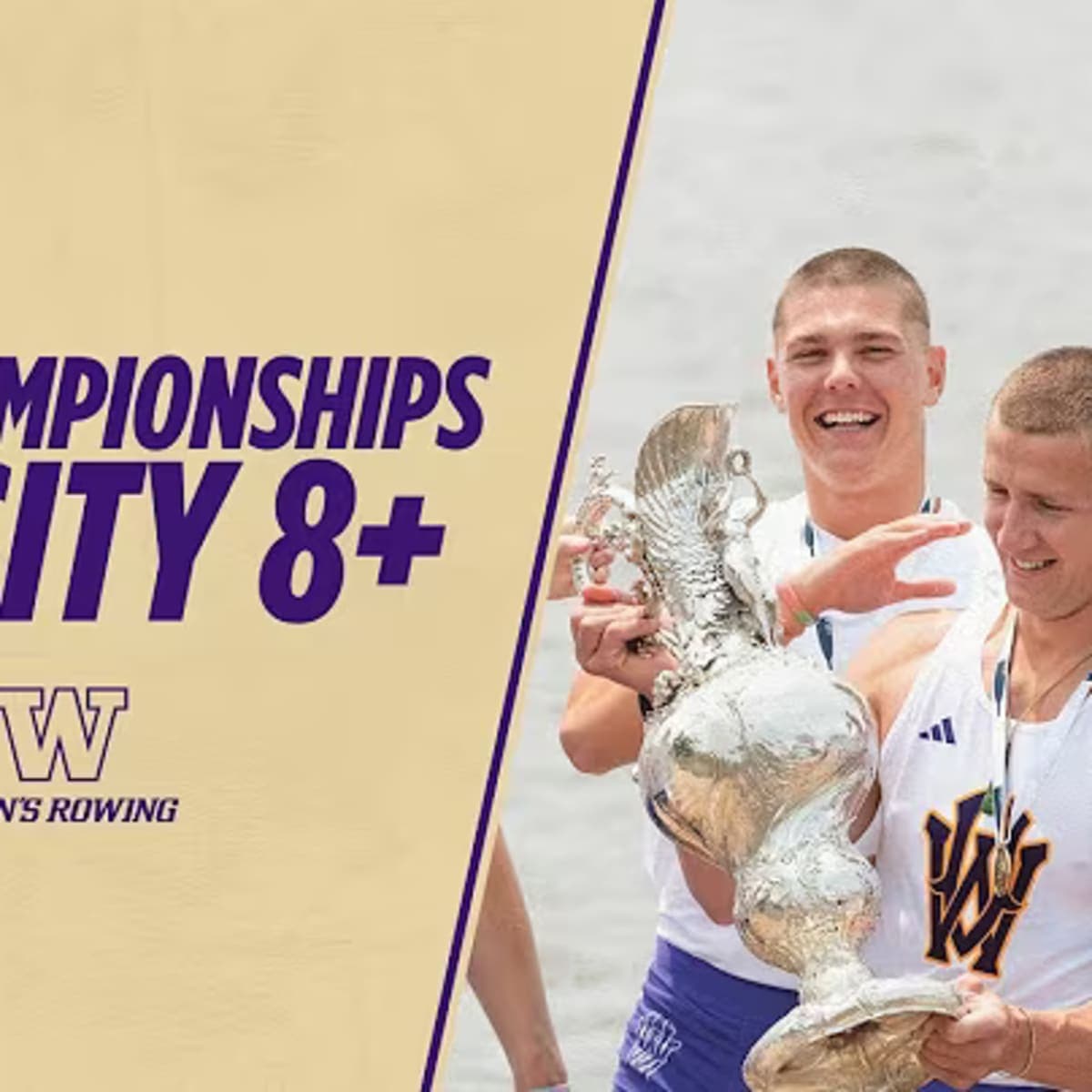 Washington Men's Rowing Washington men's rowing team racing on the water