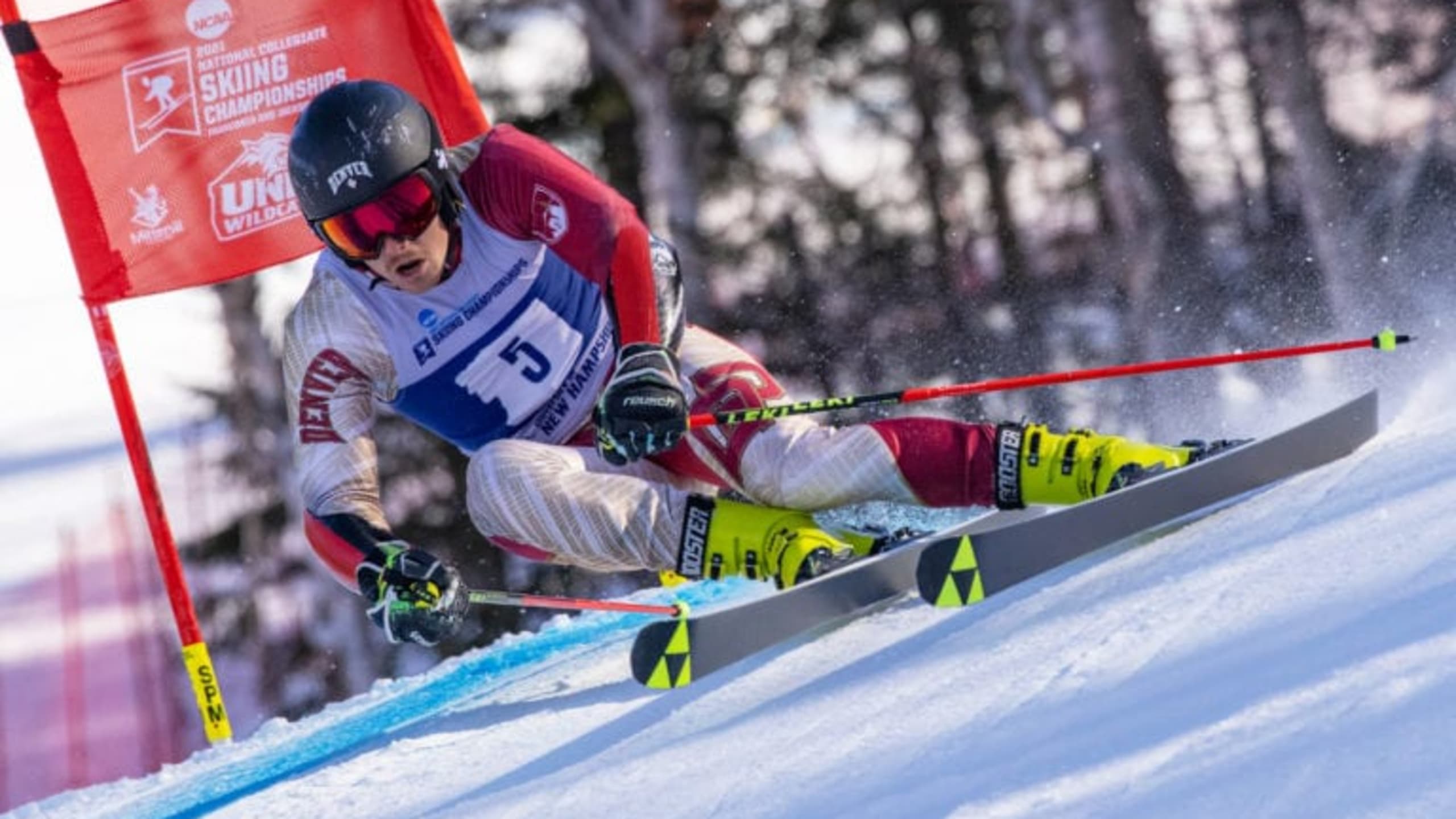 College Skiing athlete in action — U.S. college sports recruiting with Smarthlete.